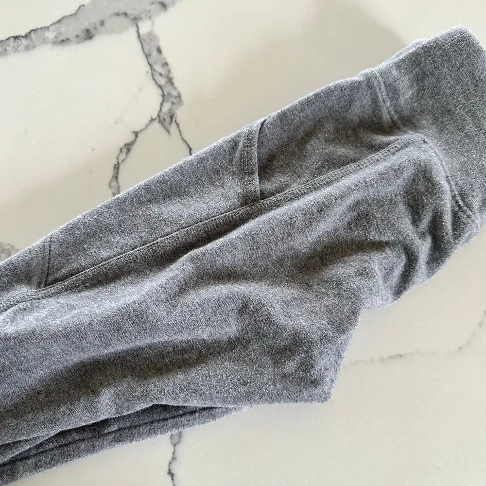 Justice Girls Gray Cropped Athletic Leggings - Size 8